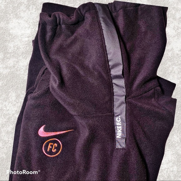 Nike FC Winter Drill Shirt Fleece Pullover in Plum, Size XL - Picture 5 of 13